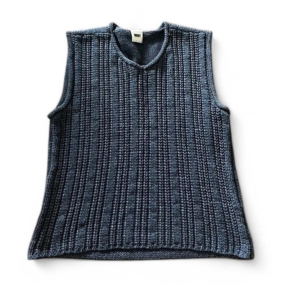 DKNY Blue Knit Tank Top